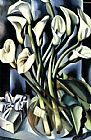 Tamara De Lempicka Canvas Paintings - Calla Lilies